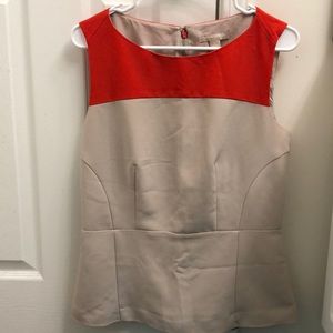 Banana republic sleeveless peplum top
